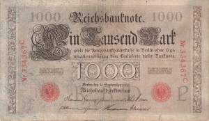 1000 Mark 1909 P/C ro.39